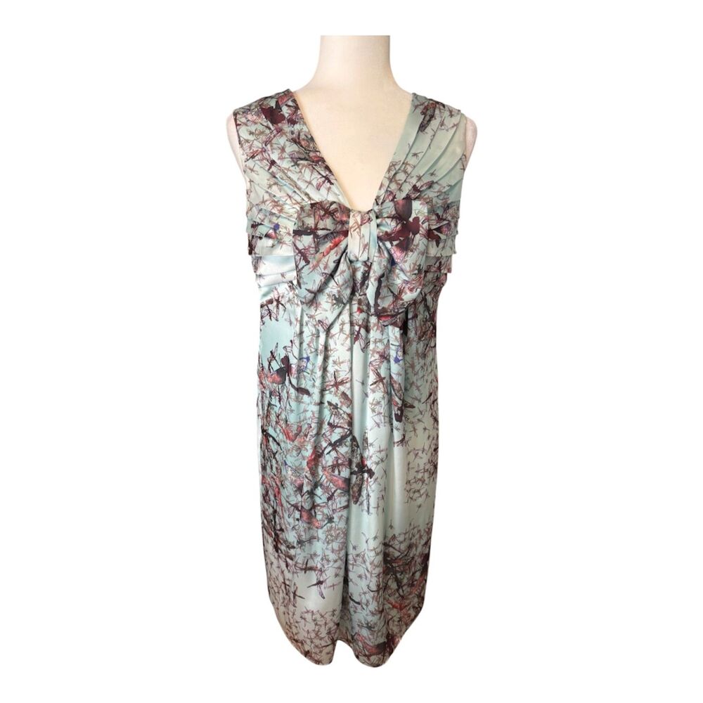 Ted Baker | Carii Dragonfly Bow Tie Dress Size Ted 3 US 8 Sleeveless Open Back - Picture 4 of 9